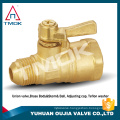 Heavy weight long thread fancy quality natural color reduced bore brass ball valve